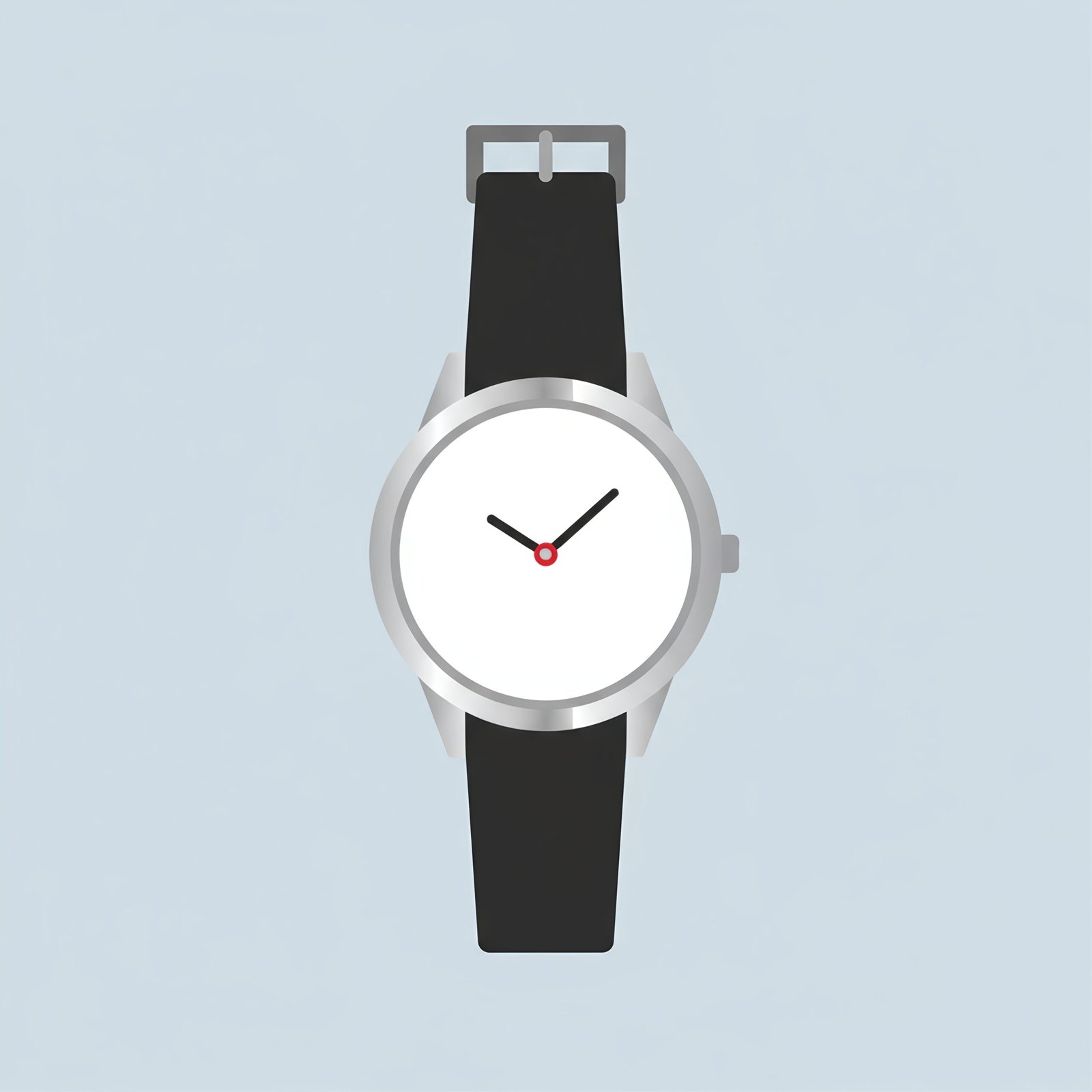 flat vector icon of a wristwatch simple round face