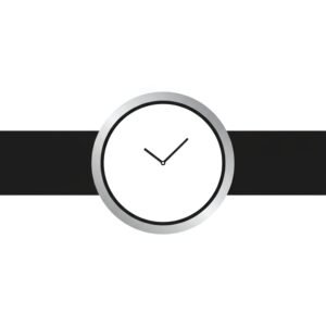 flat vector icon of a wristwatch simple round face