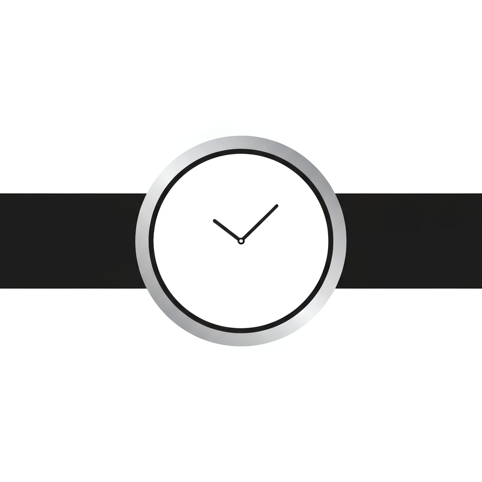 flat vector icon of a wristwatch simple round face