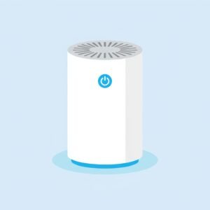 flat vector icon of an air purifier minimalist household device design