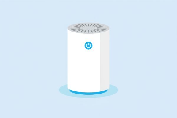 flat vector icon of an air purifier minimalist household device design