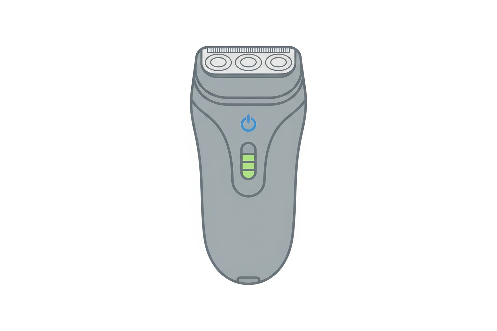flat vector icon of an electric shaver smooth outlines isolated on white 2