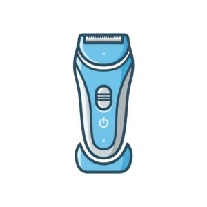 flat vector icon of an electric shaver smooth outlines isolated on white
