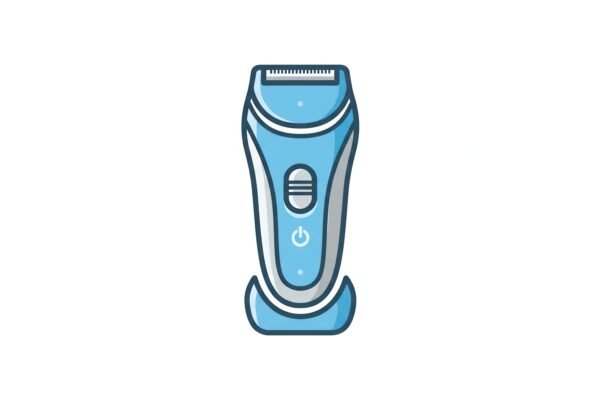 flat vector icon of an electric shaver smooth outlines isolated on white
