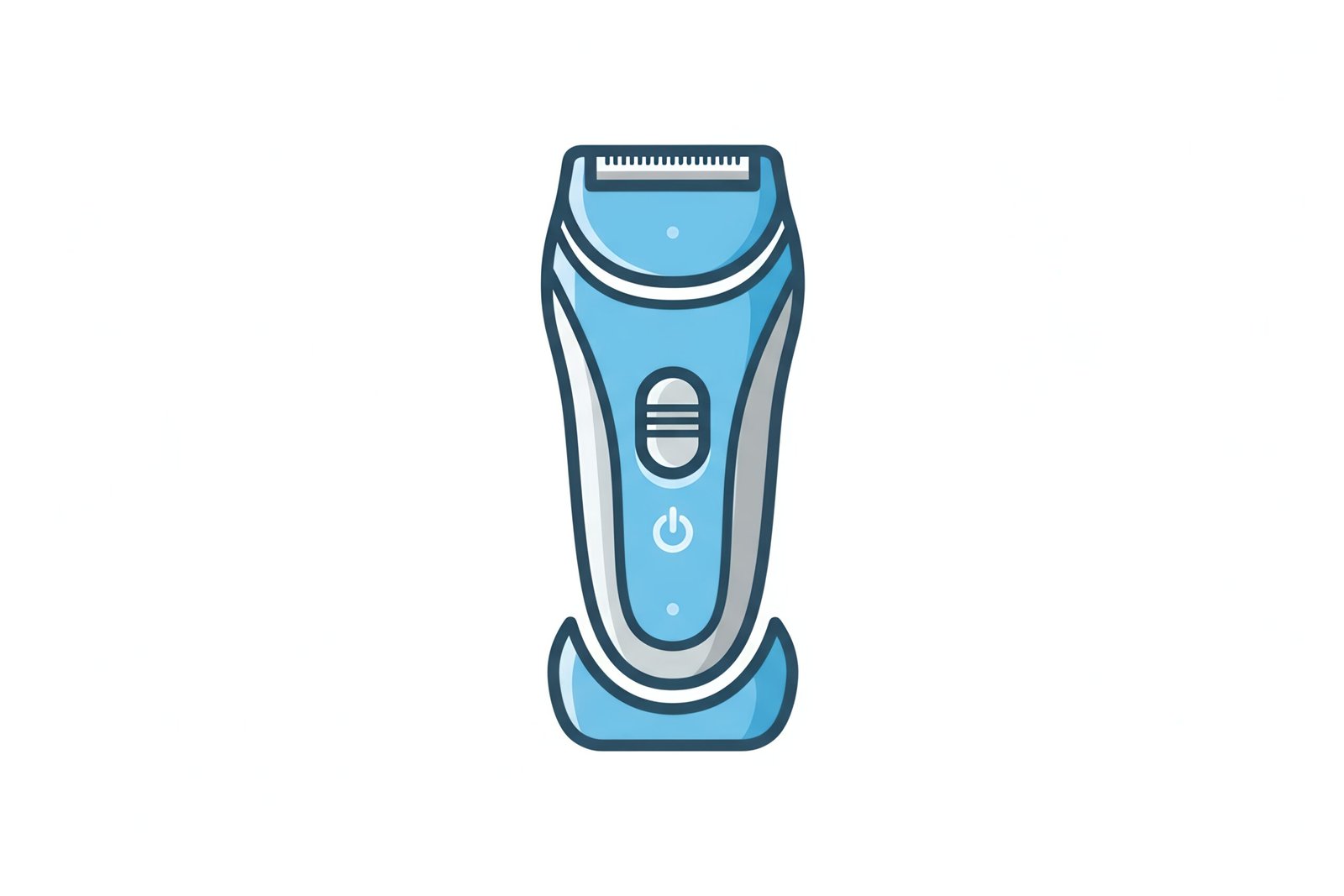 flat vector icon of an electric shaver smooth outlines isolated on white