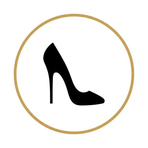 flat vector icon of high heel shoe elegant silhouette 2