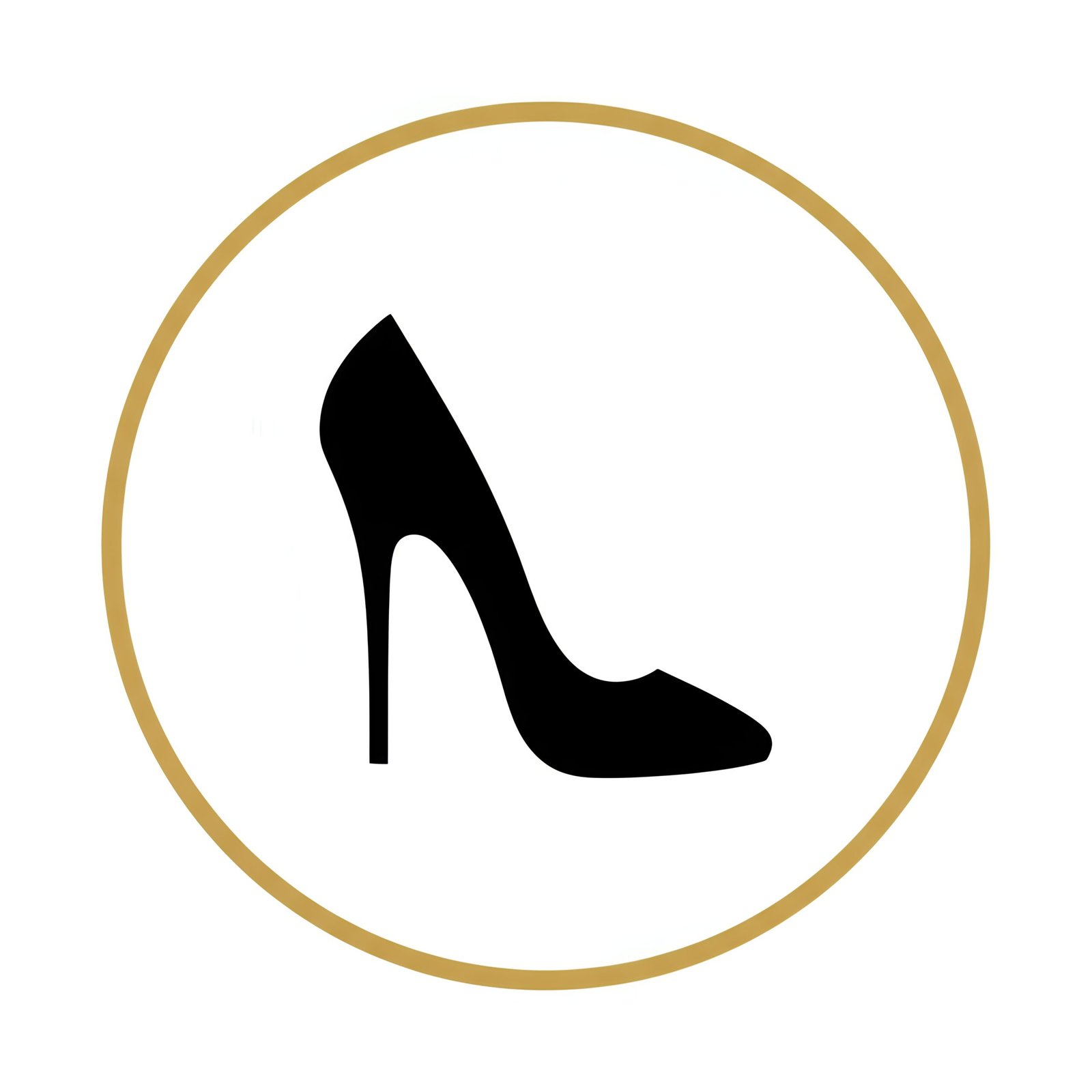 flat vector icon of high heel shoe elegant silhouette 2