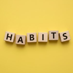 wooden blocks spelling habits h a b i t s loosely arranged with different ople no logos no extra objectsspelling must be exact and clearly readable 7mmt7i U upscaled