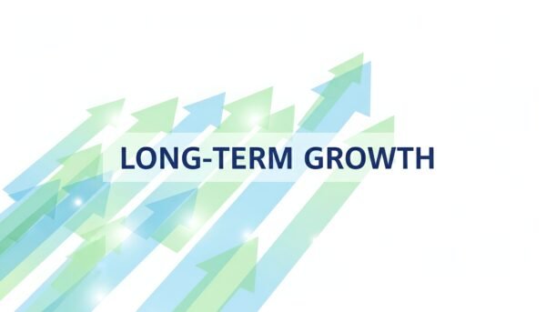 abstract financial growth image with the words long term growth centered as modern corporate style clear readable typography no logos no extra text HzwQQMPw upscaled