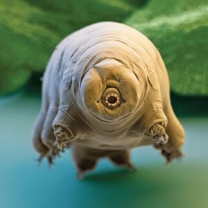 extreme macro close up realistic portrait of a tardigrade facing the camerures professional microscope photography style no cartoon effects no text P8t2kl5O upscaled