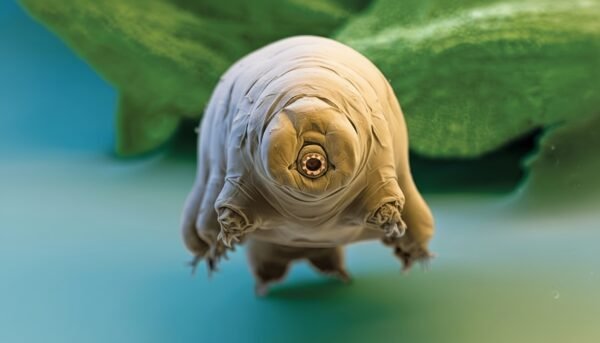 extreme macro close up realistic portrait of a tardigrade facing the camerures professional microscope photography style no cartoon effects no text P8t2kl5O upscaled